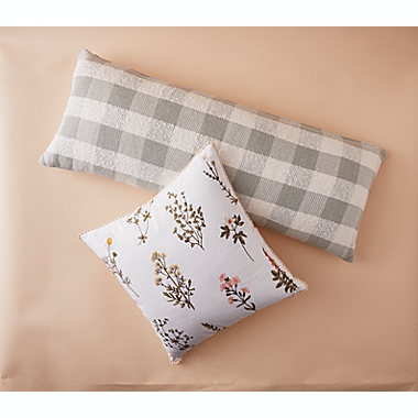 Bee &amp; Willow&trade; Embroidered Square Throw Pillow in White. View a larger version of this product image.