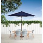 Alternate image 1 for Everhome&trade; 9-Foot Solar LED Market Umbrella in Navy