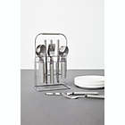 Alternate image 1 for Simply Essential&trade; 16-Piece Stainless Steel Flatware Set with Caddy in Cool Grey