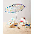 Alternate image 1 for H for Happy&trade; 7-Foot Cool Stripes Beach Umbrella in Blue