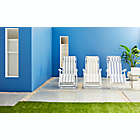 Alternate image 1 for Simply Essential&trade; Cabana Stripe Outdoor Folding Zero Gravity Lounger Chair in Navy/White