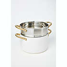 Alternate image 9 for Our Table&trade; Limited Edition Nonstick 5 qt. Aluminum Stock Pot with Steamer in Ivory