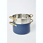 Alternate image 3 for Our Table&trade; Limited Edition Nonstick 5 qt. Aluminum Stock Pot with Steamer in Dark Denim