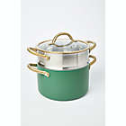 Alternate image 2 for Our Table&trade; Limited Edition Nonstick 5 qt. Aluminum Stock Pot with Steamer in Dark Ivy