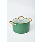 Alternate image 3 for Our Table&trade; Limited Edition Nonstick 5 qt. Aluminum Stock Pot with Steamer in Dark Ivy