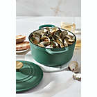 Alternate image 1 for Our Table&trade; 2 qt. Enameled Cast Iron Dutch Oven with Gold Lid Knob in Dark Ivy