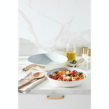 Our Table&trade; Limited Edition Nonstick Aluminum 2-Piece Fry Pan Set in Ivory. View a larger version of this product image.