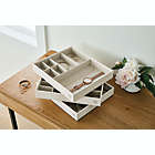 Alternate image 1 for Squared Away&trade; Large Stackable Jewelry Trays in Coconut Milk (Set of 3)