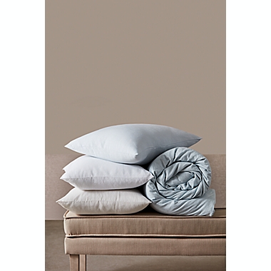 Nestwell&trade; Washed Linen Cotton 3-Piece Full/Queen Duvet Cover Set in Light Blue. View a larger version of this product image.