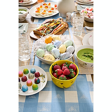Bee &amp; Willow&trade; Gingham Bee 120-Inch Table Runner in Skyway. View a larger version of this product image.