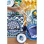 Alternate image 1 for Everhome&trade; Zig-Zag Stripe Placemats in Green/Blue (Set of 4)