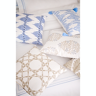 Everhome&trade; Embroidered Tassel Oblong Throw Pillow in Blue Depths. View a larger version of this product image.