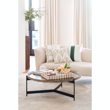 Everhome&trade; Single Stripe Square Throw Pillow in Tan. View a larger version of this product image.
