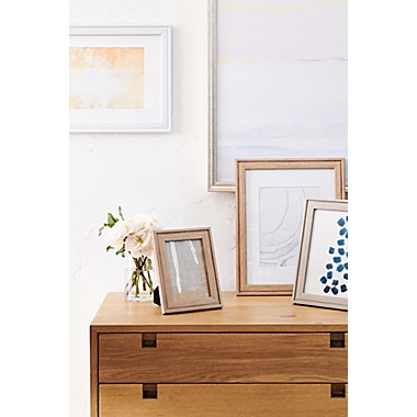 Everhome&trade; Single Opening 8-Inch x 10-Inch Wood and Glass Matted Picture Frame in White/Grey. View a larger version of this product image.