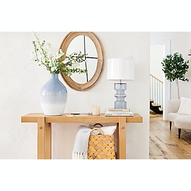 Everhome&trade; 22-Inch x 30-Inch Oval Wood Wall Mirror in Natural. View a larger version of this product image.