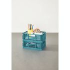 Alternate image 1 for Simply Essential&trade; Small Collapsible Crates in Brittany Blue (Set of 2)