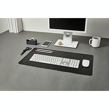 Simply Essential&trade; Reversible Desk Blotter in Blue/ Black. View a larger version of this product image.