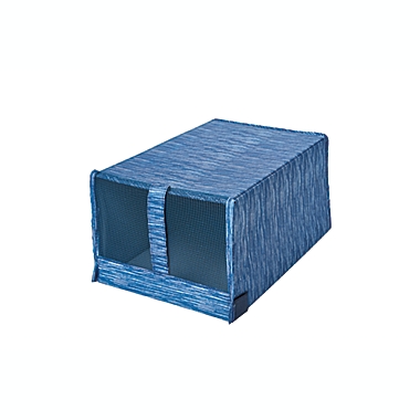 Simply Essential&trade; Mesh Shoe Boxes in Navy (Set of 4). View a larger version of this product image.