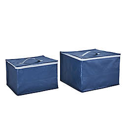 Simply Essential™ Zipper Storage Cubes in True Navy (Set of 2)