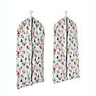 Alternate image 2 for Simply Essential&trade; Multicolor Triangles Hanging Garment Bags (Set of 2)