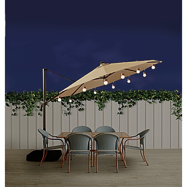 Everhome&trade; Crackle Hanging Outdoor Solar Umbrella Clip Light. View a larger version of this product image.