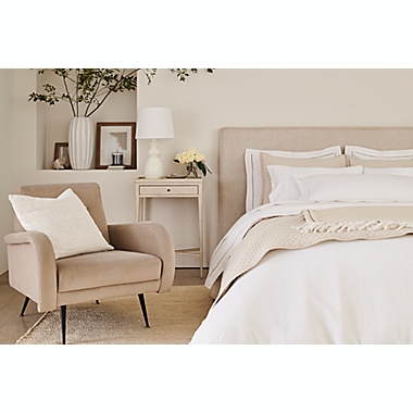 Everhome&trade; Reid Ladder Stitch 3-Piece King Comforter Set in Natural. View a larger version of this product image.