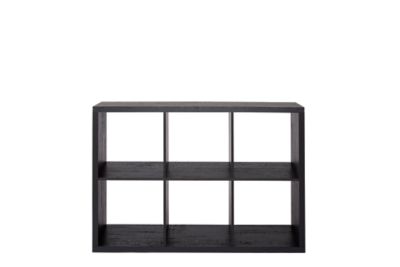 Mueble organizador Squared Away™ de 6 compartimentos en negro