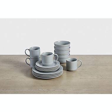 Bee &amp; Willow&trade; Asheville Vine Leaf 16-Piece Dinnerware Set in Grey. View a larger version of this product image.