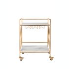 Alternate image 3 for Everhome&trade; Marble Bar Cart in White/Gold