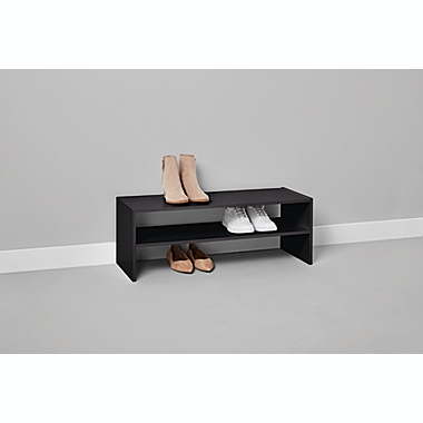 Simply Essential&trade; 2-Tier Stackable Shoe Organizer in Black. View a larger version of this product image.