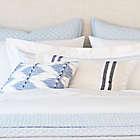 Alternate image 1 for Everhome&trade; Fringe Stripe Square Throw Pillow in Blue Depths