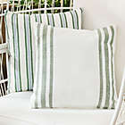 Alternate image 1 for Everhome&trade; Border Stripe Outdoor Square Throw Pillow in Green