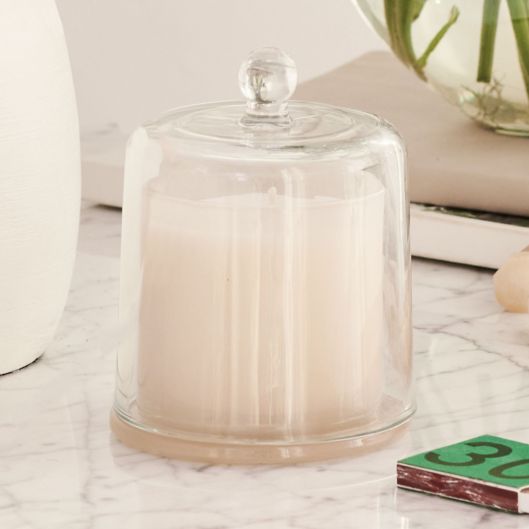 Everhome Sanoli Rose & Sage 9 oz. Jar Candle with Cloche Lid