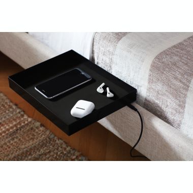 Squared Away&trade; Wireless Charging Bunk Shelf in Black. View a larger version of this product image.
