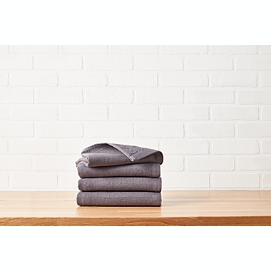 Simply Essential&trade; Dual Purpose Kitchen Towels in Grey (Set of 4). View a larger version of this product image.