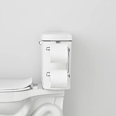 Simply Essential&trade; Over-the-Tank 2-Roll Toilet Paper Reserve in Chrome. View a larger version of this product image.