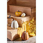 Alternate image 1 for Bee &amp; Willow&trade; 16-Inch Glass LED Pumpkin in Yellow