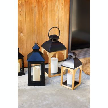 Bee &amp; Willow&trade; 16-Inch Small LED Porch Lantern in Black. View a larger version of this product image.