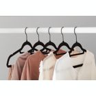 Alternate image 3 for Squared Away&trade; Velvet Slim Suit Hangers in Black with Matte Black Hook (Set of 50)