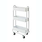 Alternate image 4 for Squared Away&trade; 3-Tier Narrow Utility Storage Cart in White