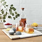 Alternate image 1 for Our Table&trade; 4-Piece On The Rocks Glasses and Ice Molds Set in Grey