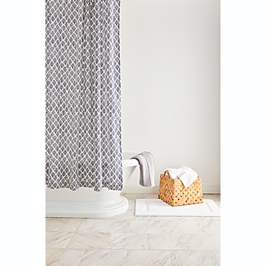 Everhome&trade; 72-Inch x 72-Inch Henley Leaf Standard Shower Curtain in Maritime Blue. View a larger version of this product image.