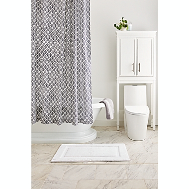 Everhome&trade; 72-Inch x 86-Inch Henley Leaf Long Shower Curtain in Maritime Blue. View a larger version of this product image.