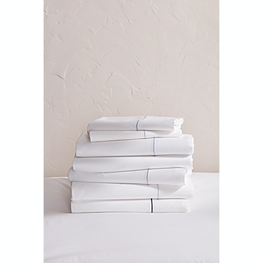 Everhome&trade; PimaCott&reg; Sateen Embroidered 800-Thread-Count Queen Sheet Set in Microchip. View a larger version of this product image.