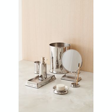 The Threadery&trade; Metal Toothbrush Holder in Chrome. View a larger version of this product image.