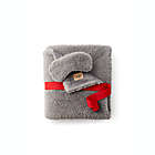 Alternate image 4 for UGG&reg; Teddie 2-Piece Throw Blanket and Eye Mask Travel Set in Seal Grey