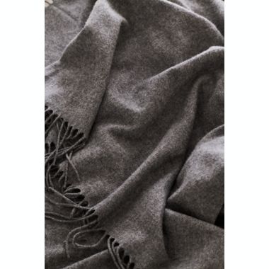 The Threadery&trade; Herringbone Cashmere Blend Throw Blanket in Grey. View a larger version of this product image.