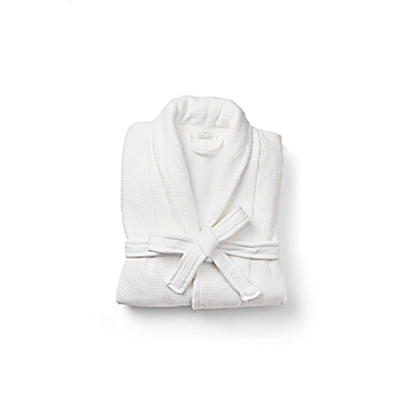 Haven&trade; Waffle Small Organic Cotton Robe in White. View a larger version of this product image.