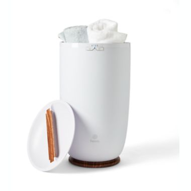 Haven&trade; Towel Warmer in White/Wood. View a larger version of this product image.