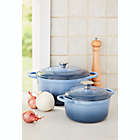 Alternate image 8 for Our Table&trade; 6 qt. Enameled Cast Iron Dutch Oven with Stainless Steel Knob in Denim